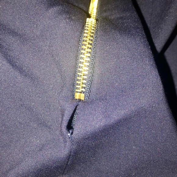 Eliya The Label Amrah Navy Choker Fringe Dress S - Picture 7 of 8